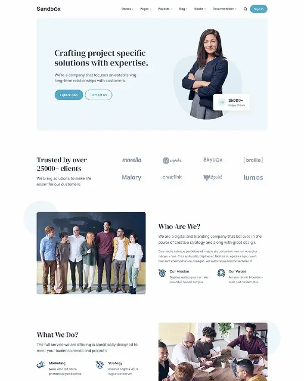 Sandbox Jekyll Theme preview