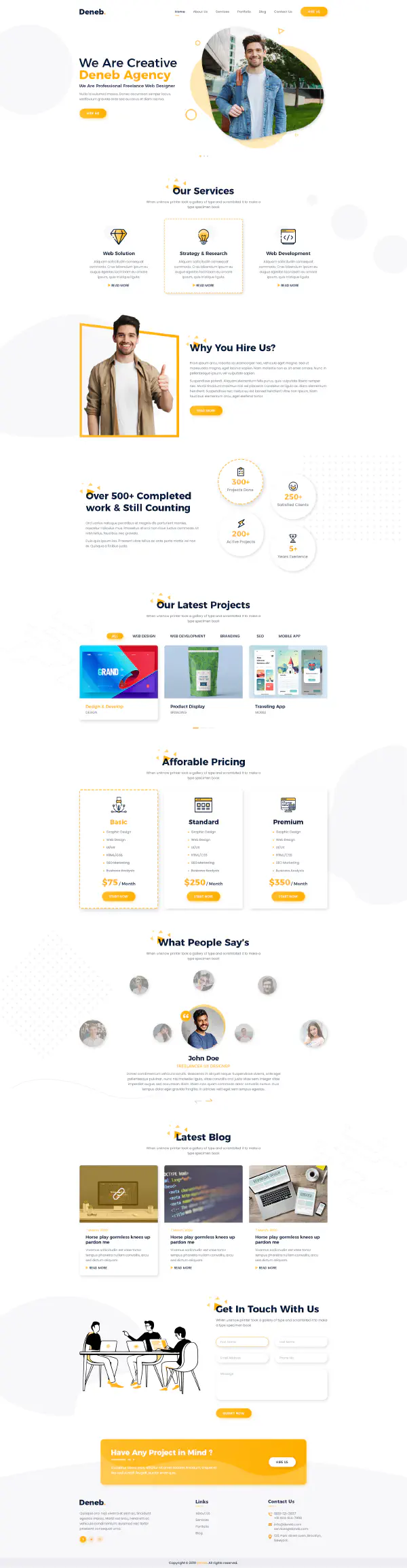 Deneb ReactJs Template