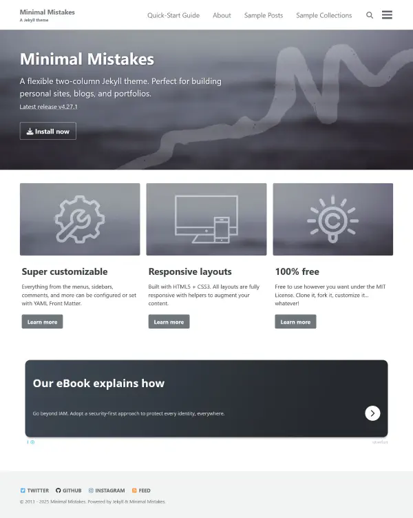 Minimal Mistakes Jekyll Theme